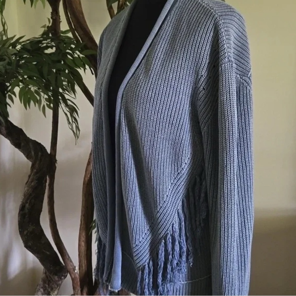 Sundance Ella Cardigan Chambray Women's Light Gray Cardigan L